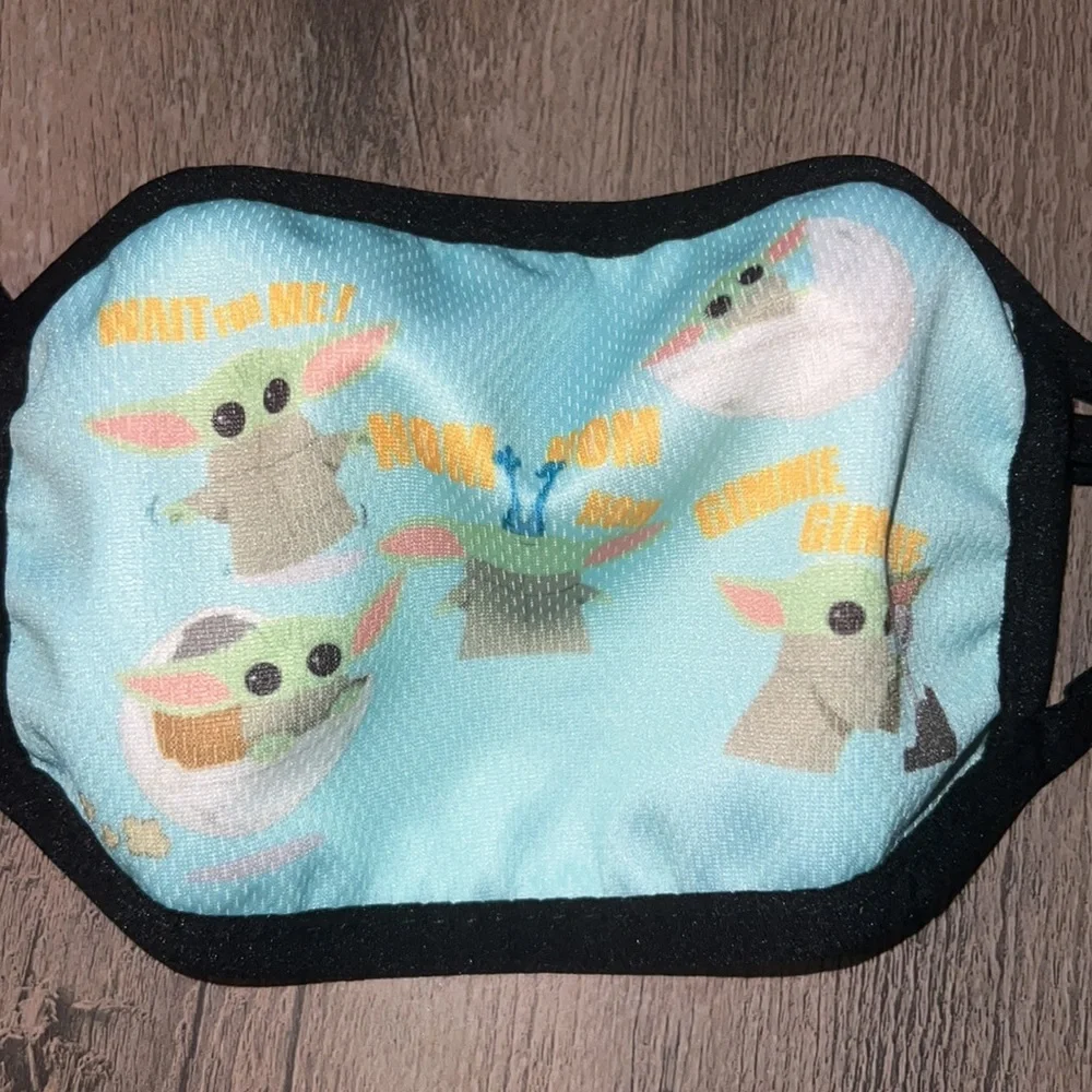 cute dust mask face scarf boys and girls scarves 3 pieces baby yoda